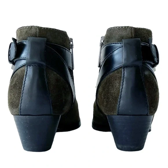 Aquatalia Faron Olive Suede Ankle Bootie7 Ankle Boots & Booties